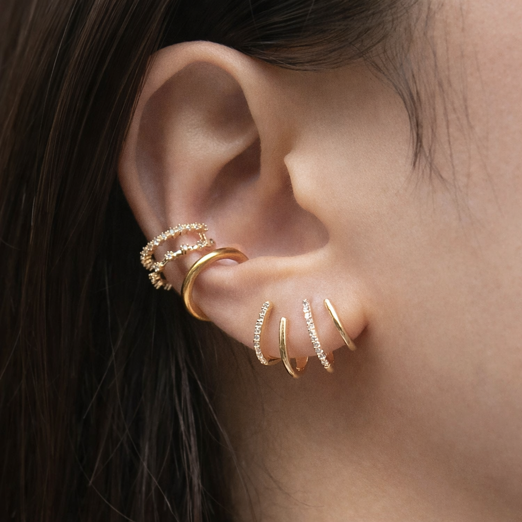 Zabby | Boucle d'Oreille Cuff en Spirale