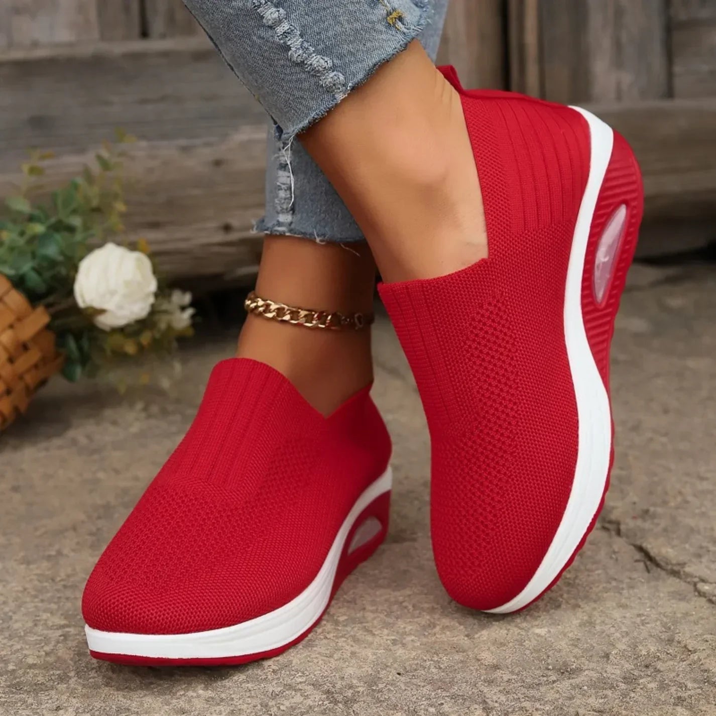 Laurence | Baskets slip-on compensées confort quotidien