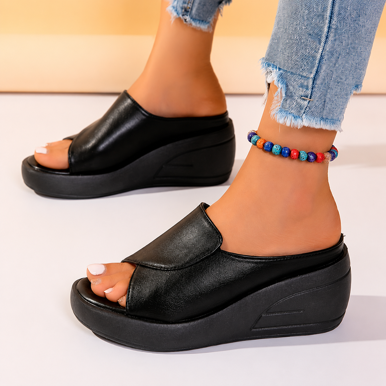Celine | Sandales Compensées Orthopédiques