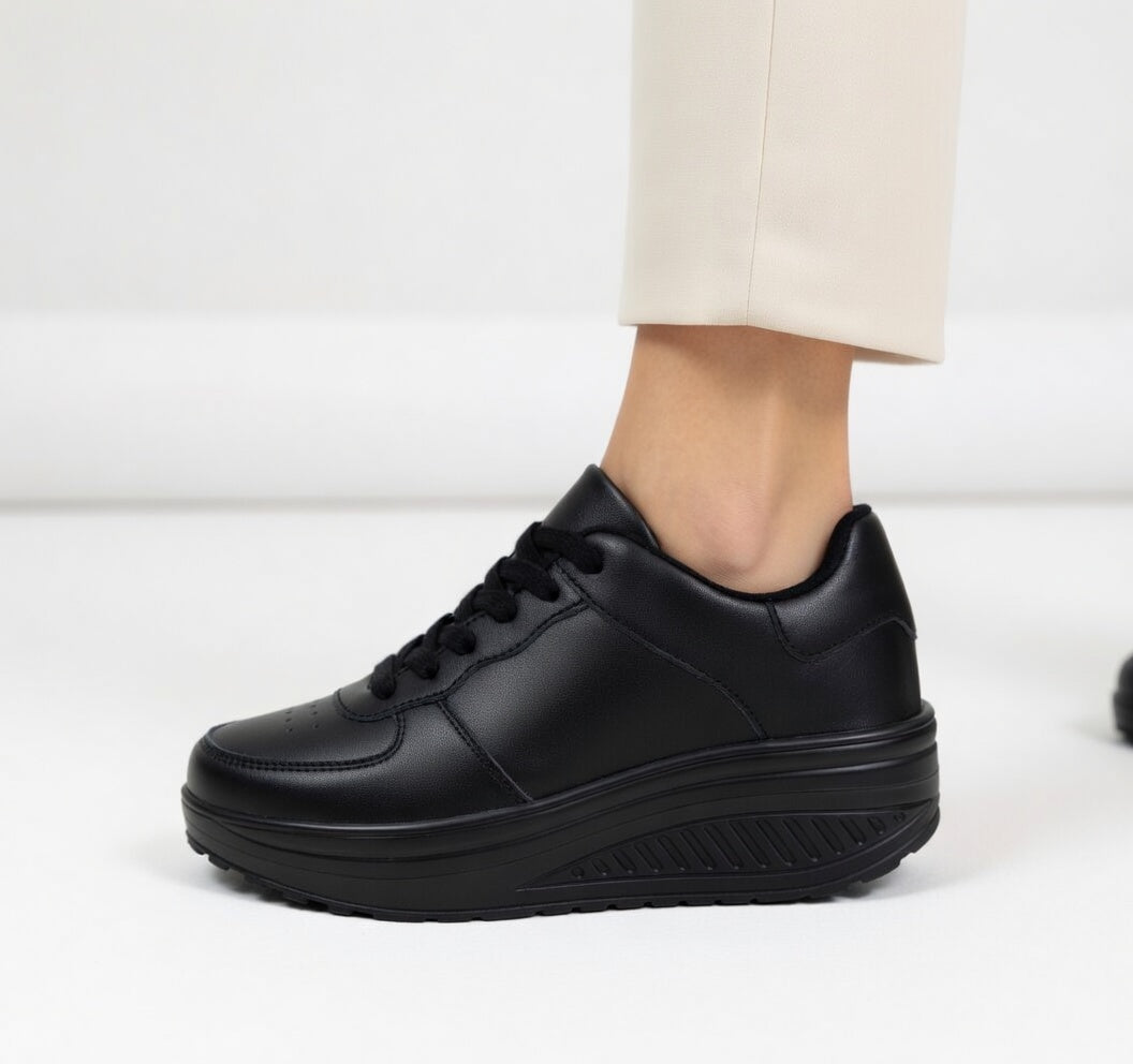 Auréline | Baskets compensées élégantes modernes ergonomiques