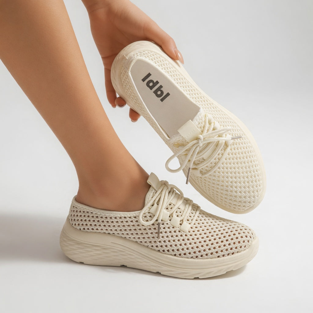 Éloïsette | Sneaker ajourée lacets plateforme légèreté féminine