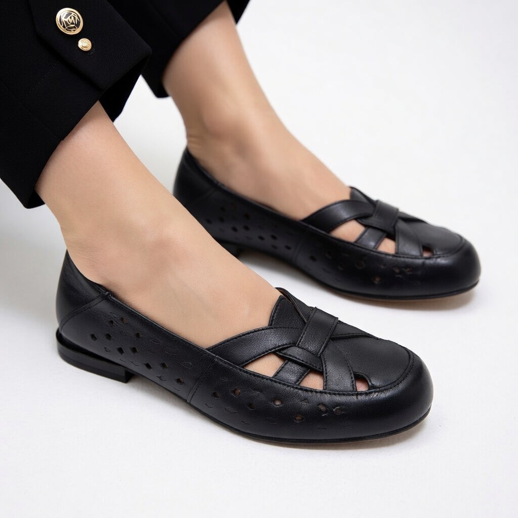 Élodiane | Ballerines ajourées élégantes confortables ergonomiques