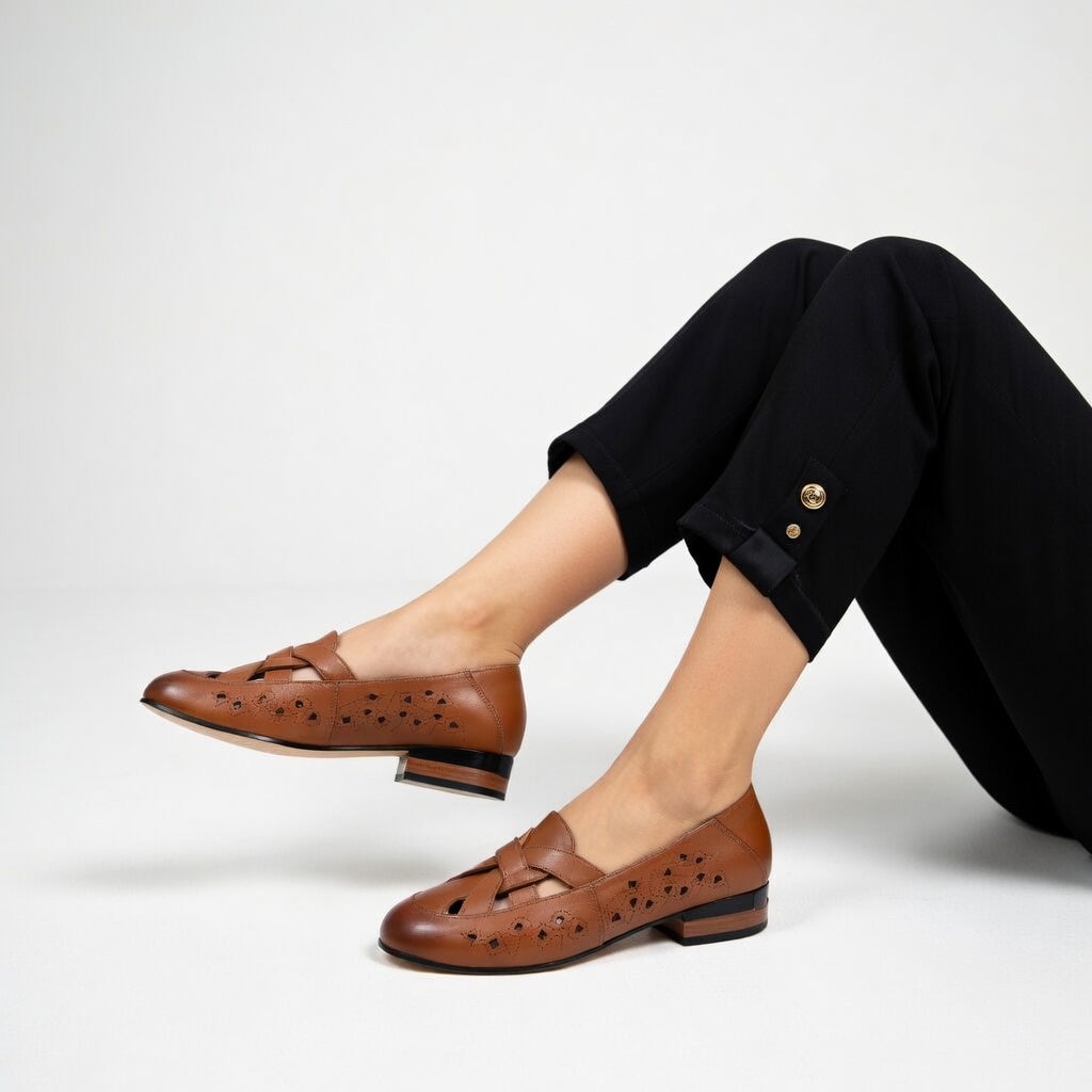 Élodiane | Ballerines ajourées élégantes confortables ergonomiques