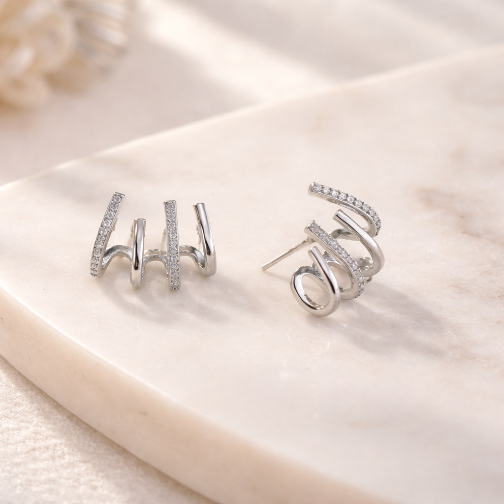 Zabby | Boucle d'Oreille Cuff en Spirale