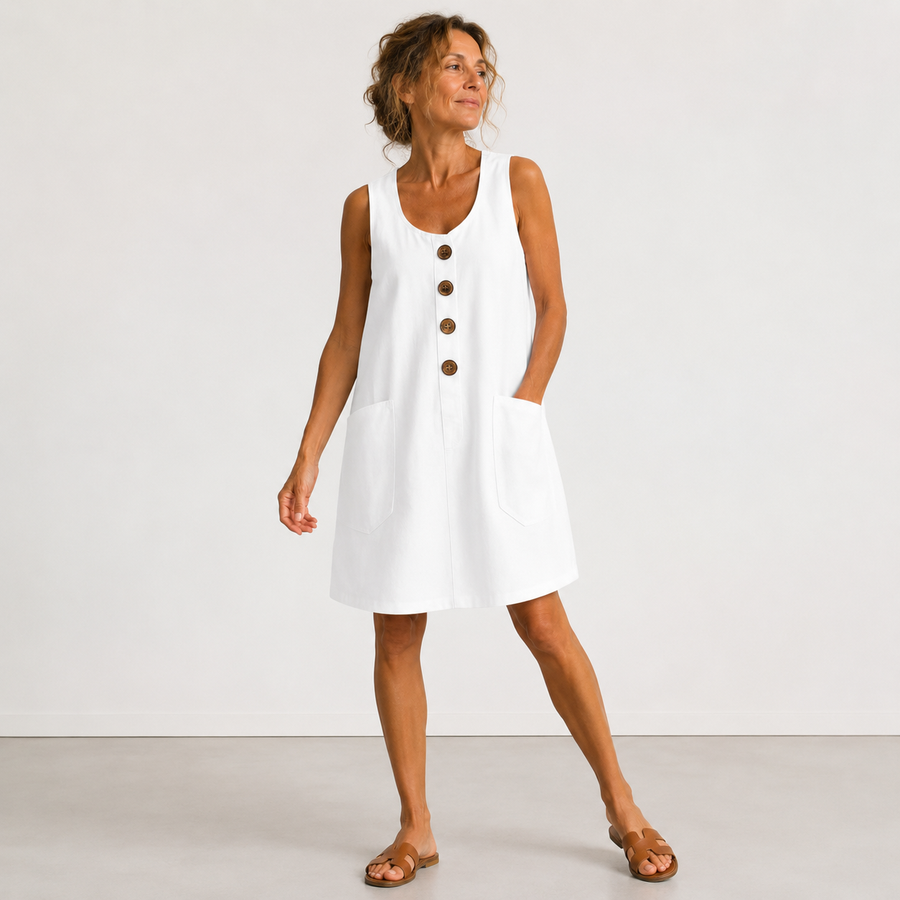 Maud | Robe en coton et lin