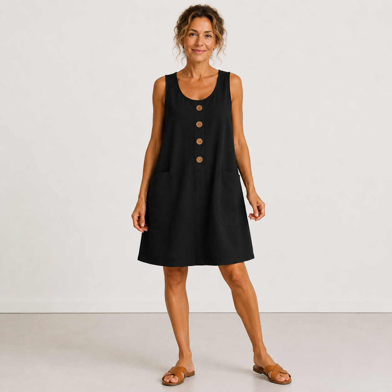 Maud | Robe en coton et lin