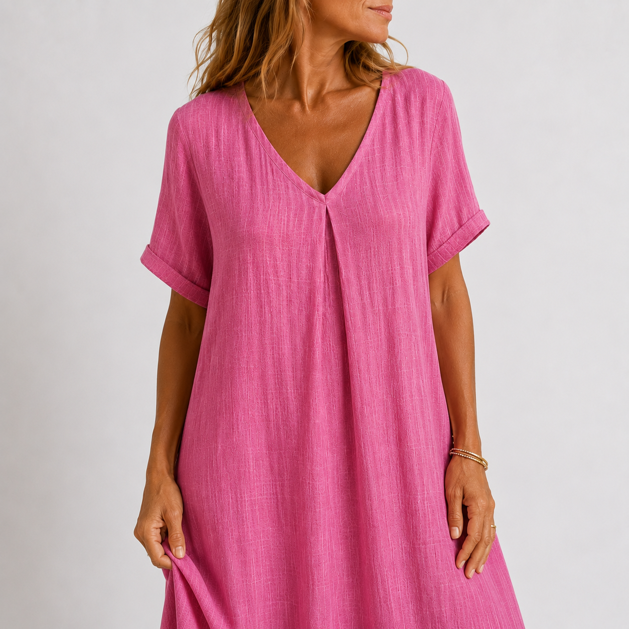 Violette | Robe longue fluide en lin
