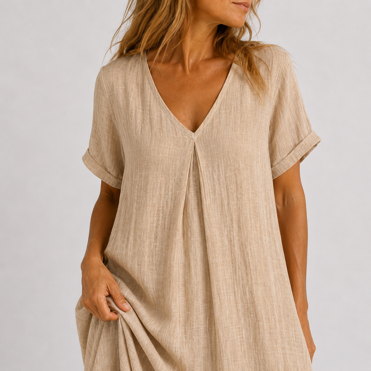 Violette | Robe longue fluide en lin