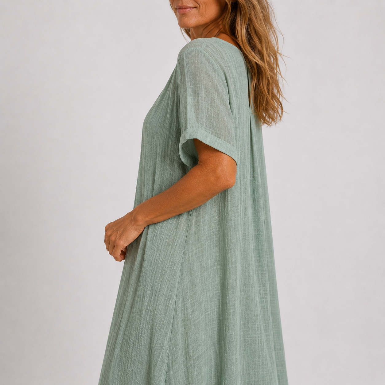 Violette | Robe longue fluide en lin