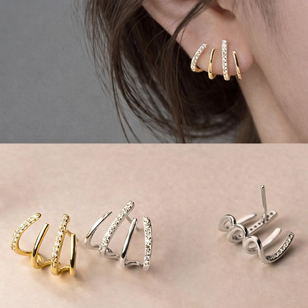 Zabby | Boucle d'Oreille Cuff en Spirale
