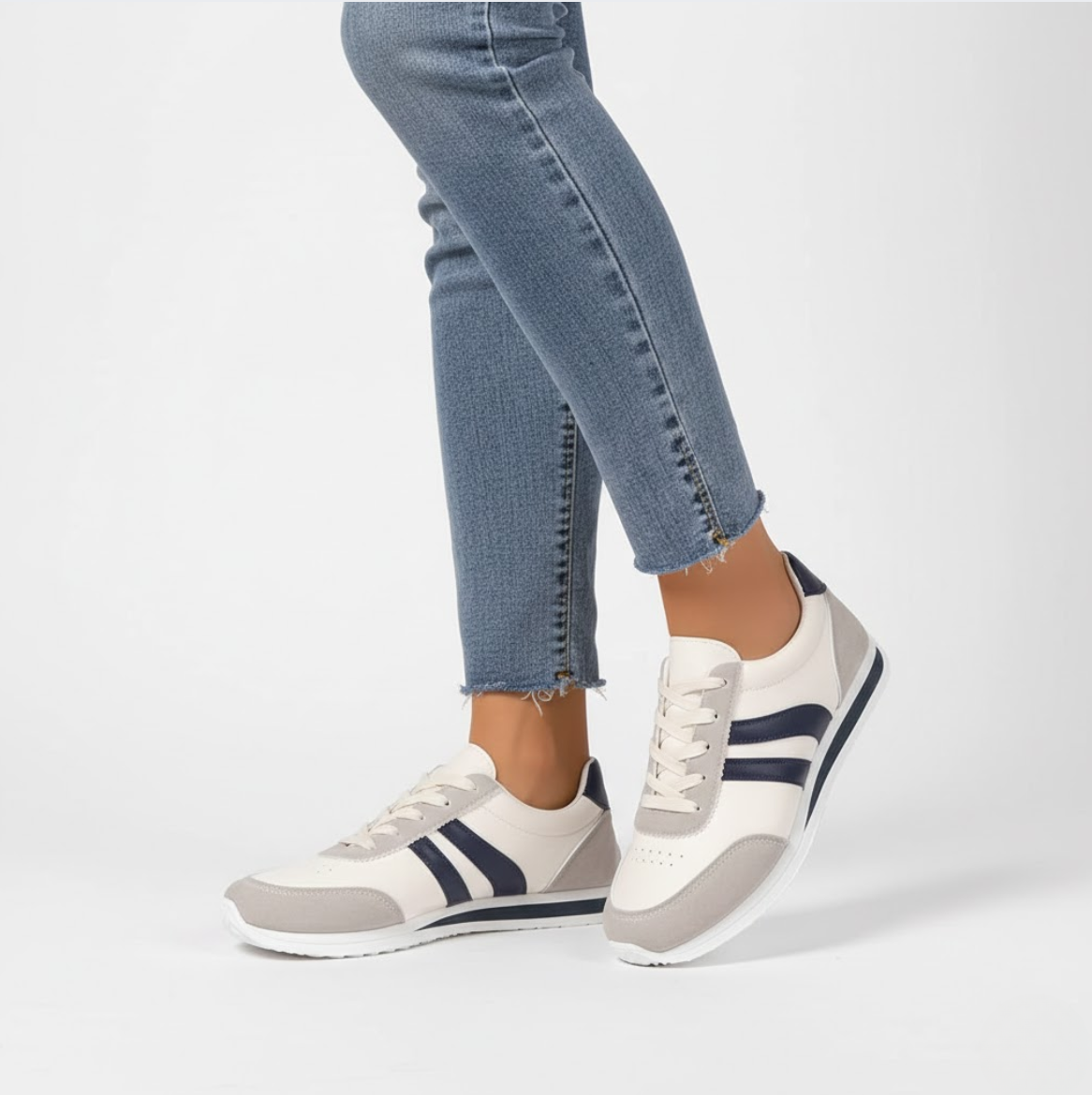 Lucienne | Sneakers blanches sportives élégantes confortables
