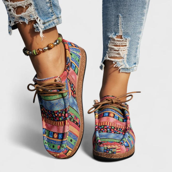 Éthéline | Mocassins imprimés artistiques confort quotidien