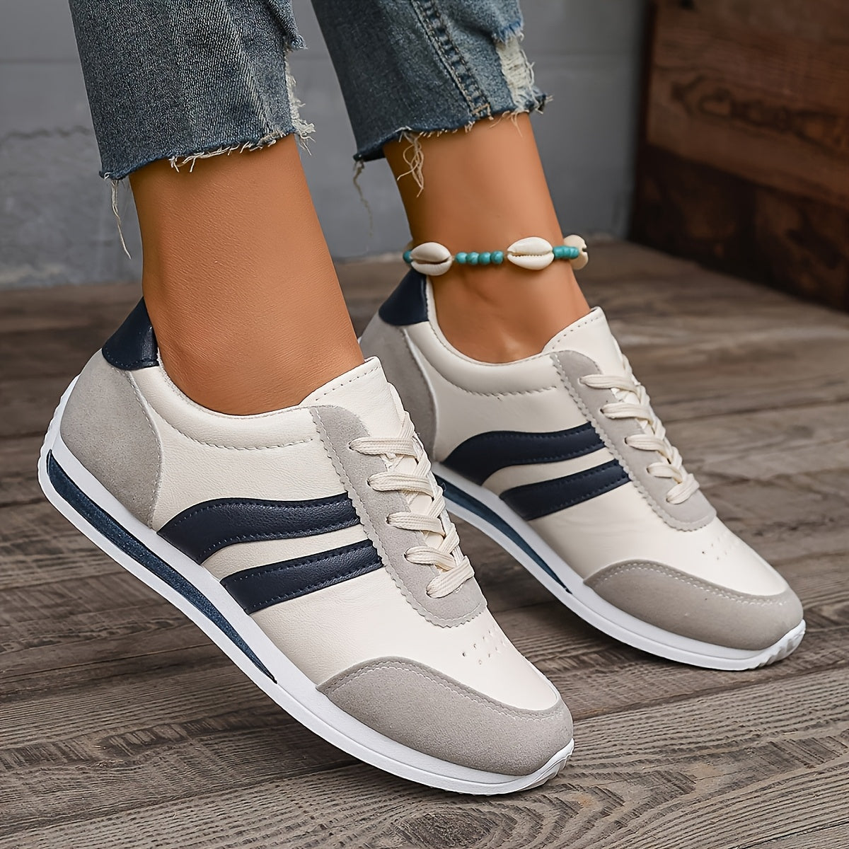 Lucienne | Sneakers blanches sportives élégantes confortables