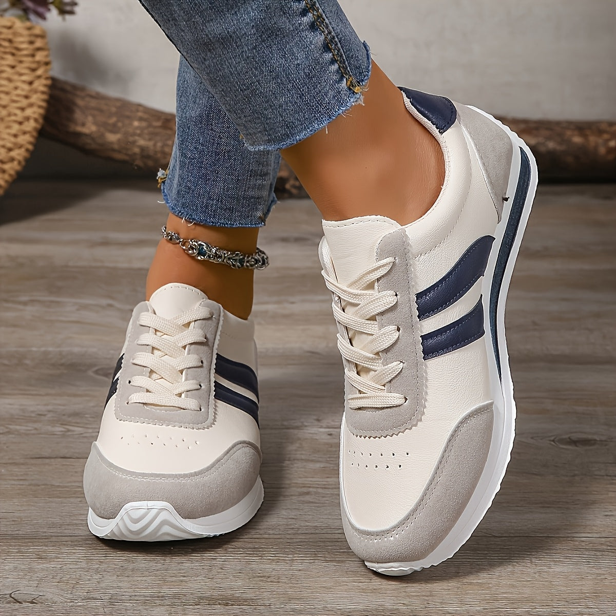 Lucienne | Sneakers blanches sportives élégantes confortables