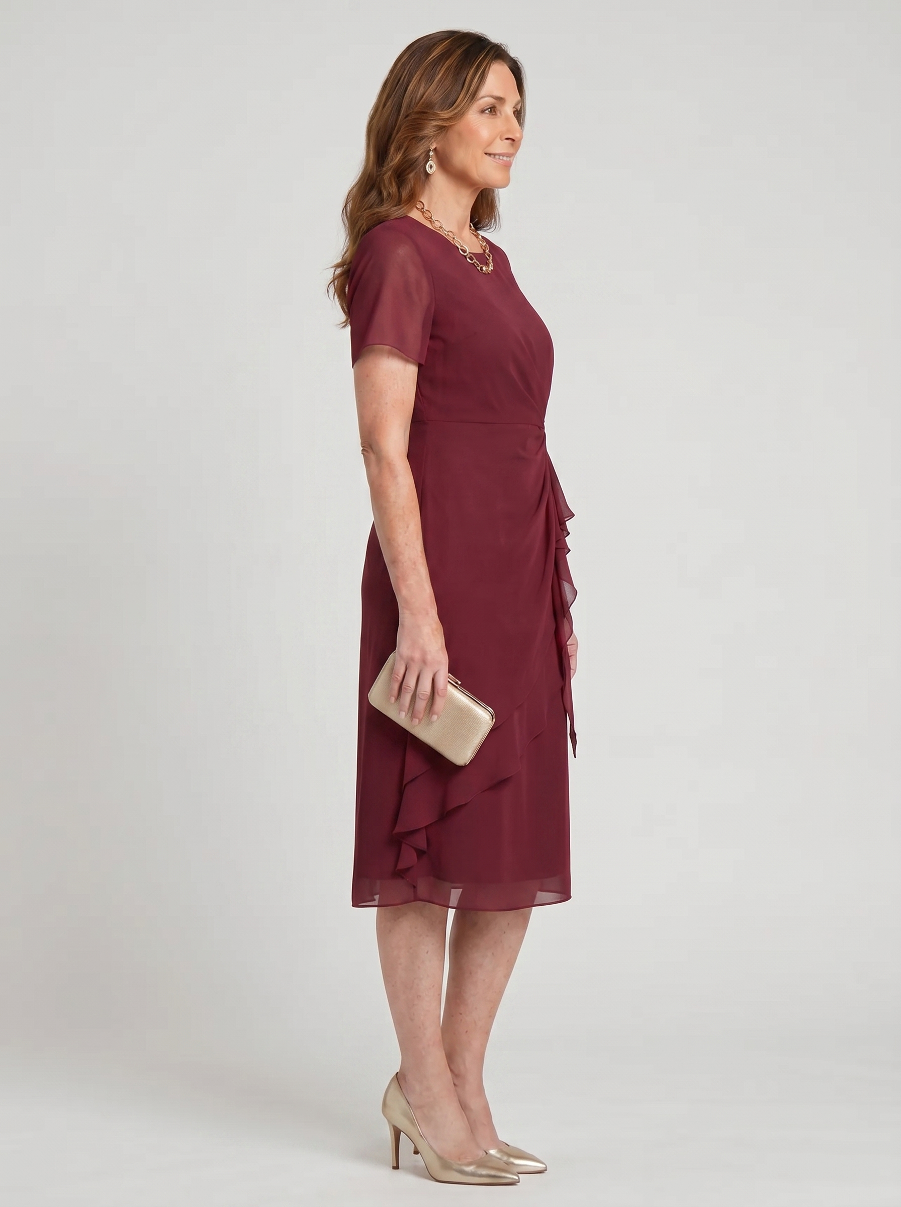 Sara | Robe Élégante En Mousseline Drapée