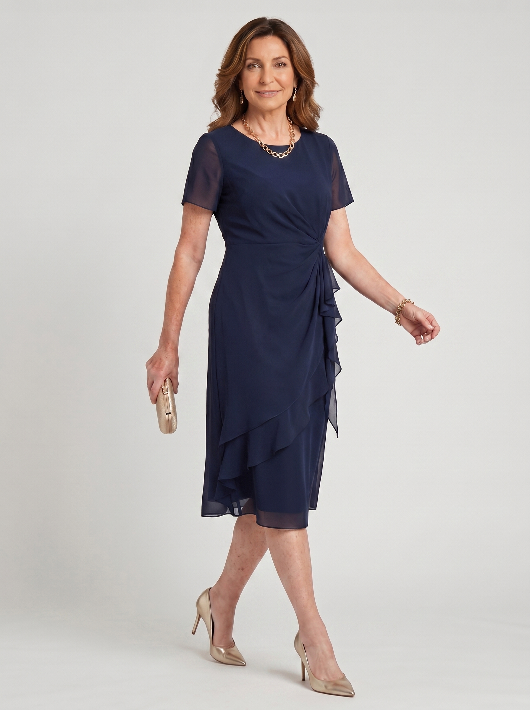 Sara | Robe Élégante En Mousseline Drapée