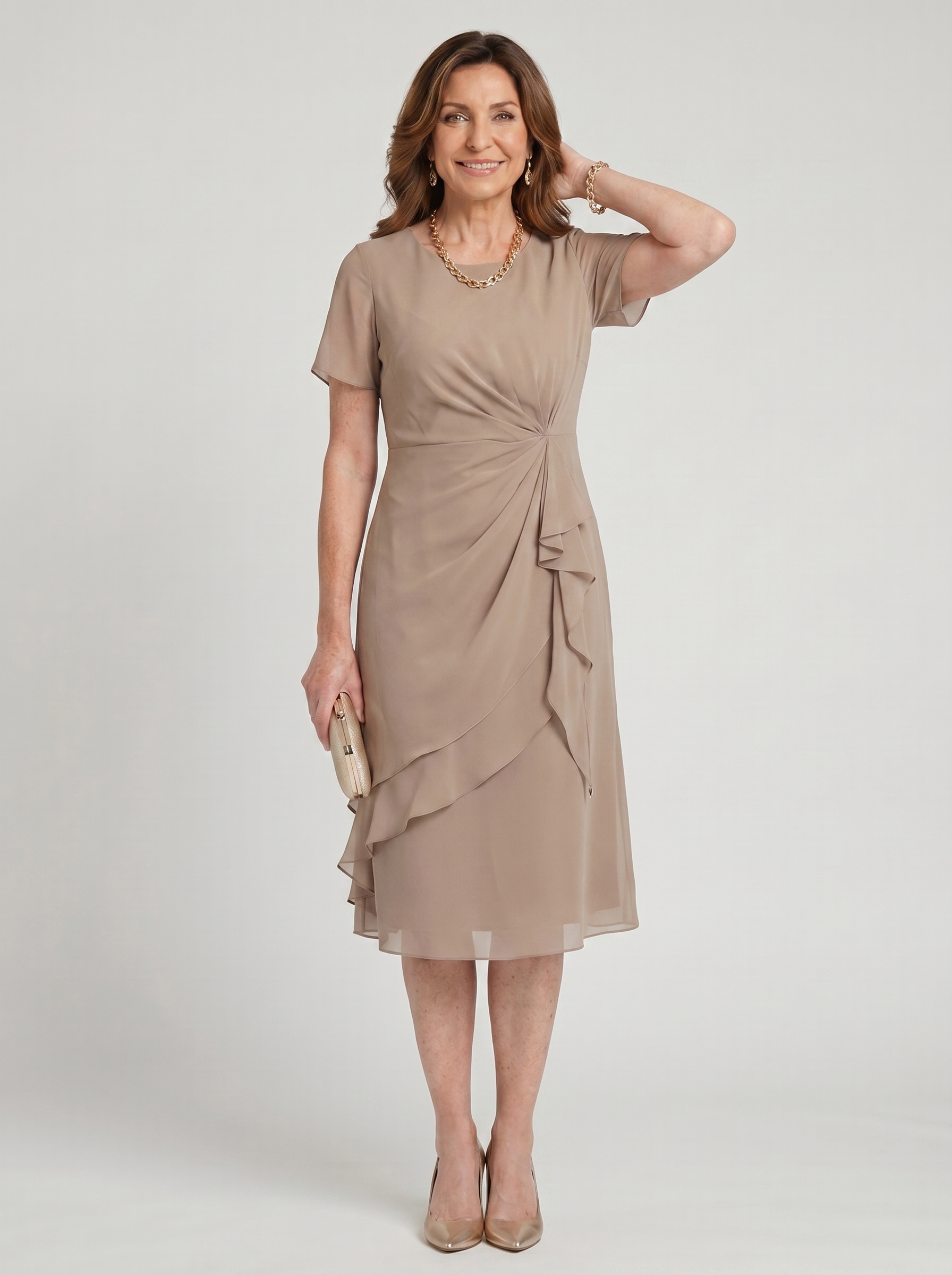 Sara | Robe Élégante En Mousseline Drapée